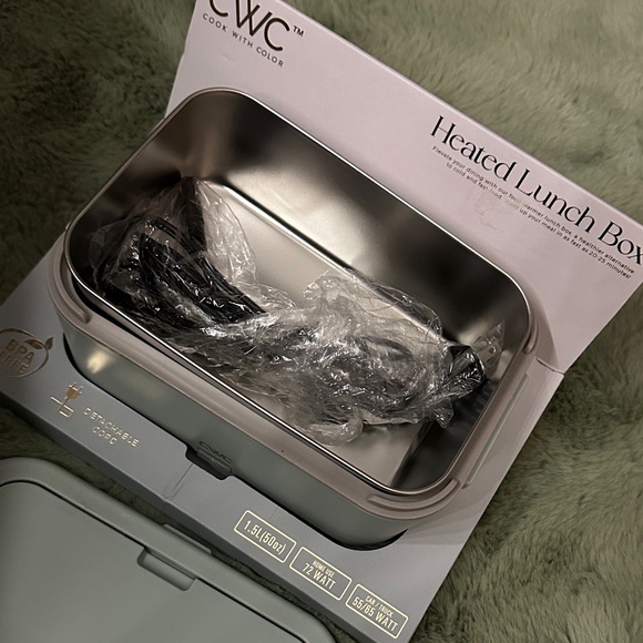 CWC Portable Gray Heated Lunch Box - Picture 2 of 4